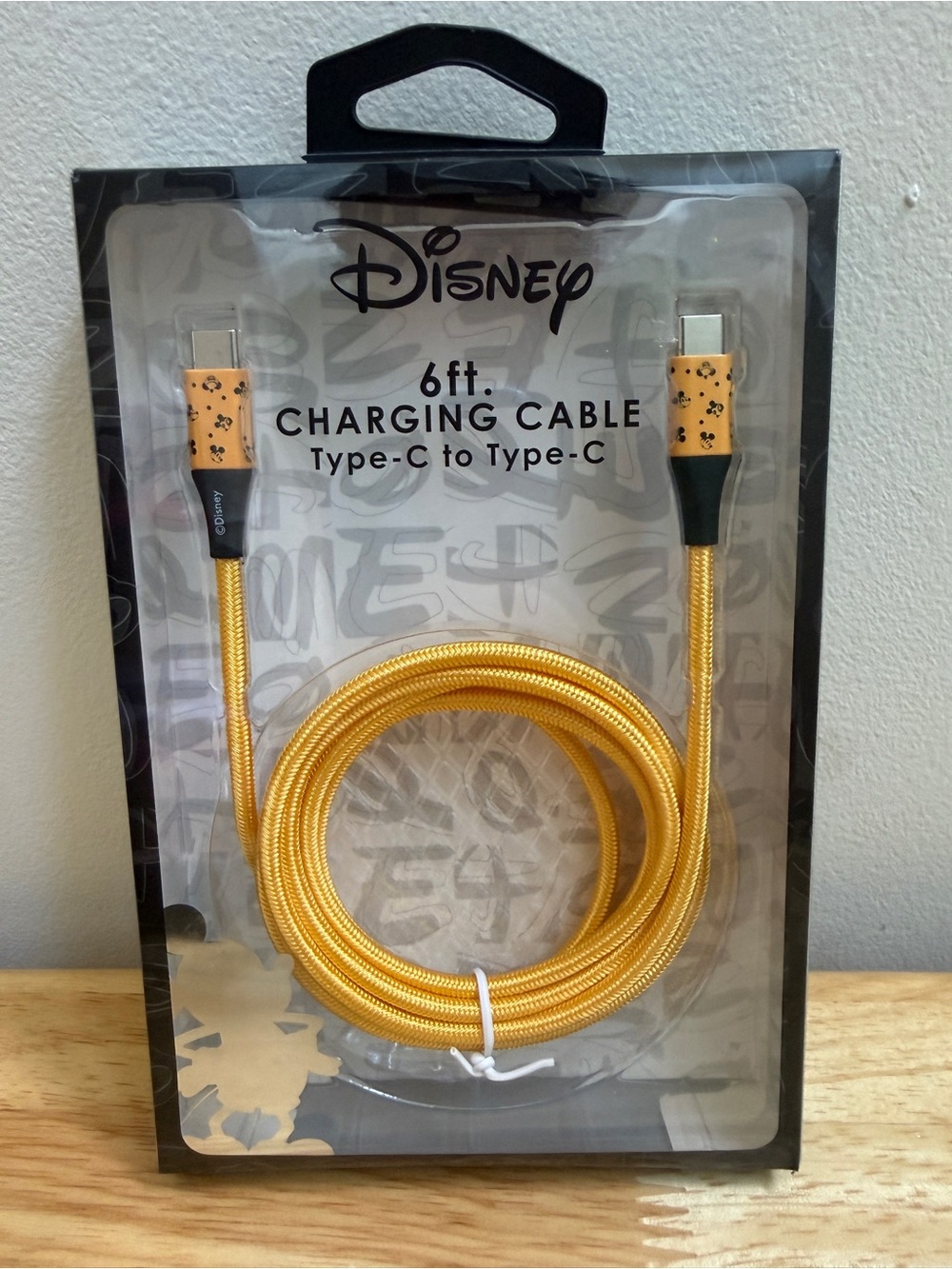Disney Mickey Mouse - Type C to Type C 6 Foot Charging Cable New In Box